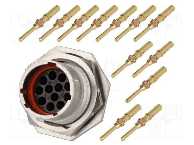 Conector: Redondos, Rt360, Tomada,Ficha, Macho, Cerrar, Pin: 12, 13a
