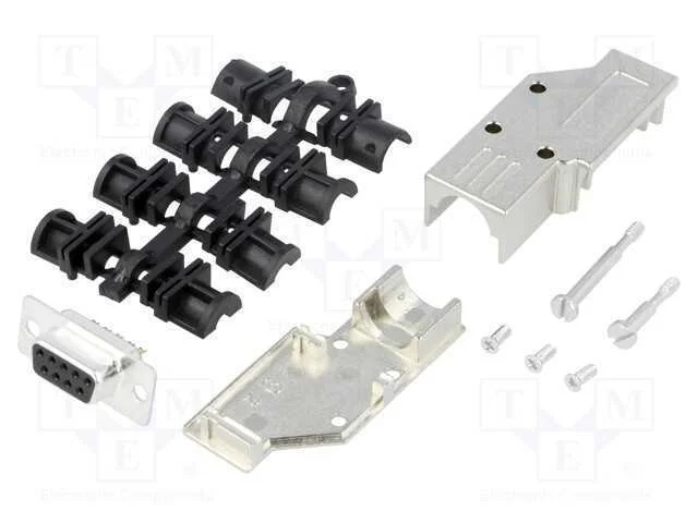 D-Sub, PIN: 9, ficha, f&ecirc;mea, angulares 90, solda,.