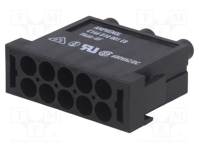 Conector: Hdc, M&oacute;dulo, Macho, C146,Heavymate M, Pin: 10, 400v