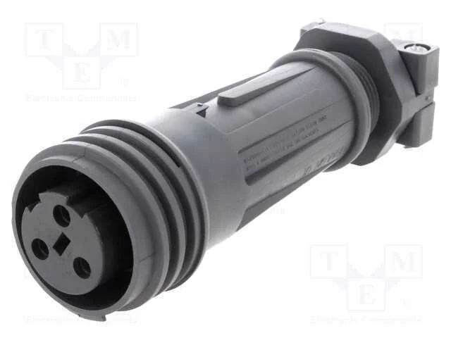 Conector: Redondos, Ficha, F&ecirc;mea, Pin: 3, Rosca Externa,Torcidos