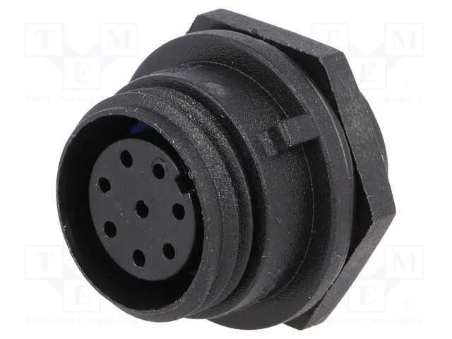 Conector: redondos, tomada, f&ecirc;mea, PIN: 8, sem co.