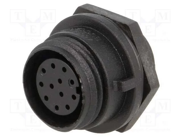 Conector: redondos, tomada, f&ecirc;mea, PIN: 12, sem c.