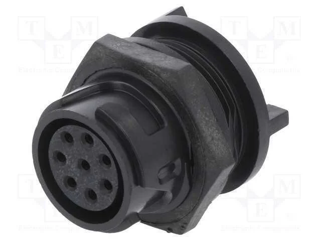 Conector: redondos, tomada, f&ecirc;mea, PIN: 8, sem co.
