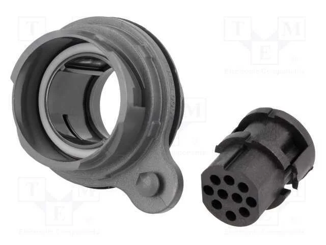 Conector: Redondos, Tomada, F&ecirc;mea, Pin: 10, Sem Contactos, Ul94v-0