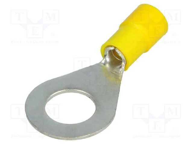 Terminal: de Olhal, M10, : 10,5mm, 4&divide;6mm2, Cerrar, com Cabo, Cobre