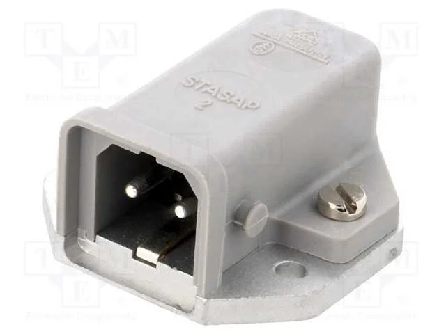 Conector: Retangulares, St, Tomada, Macho, Pin: 2, Estanhado, Ip54