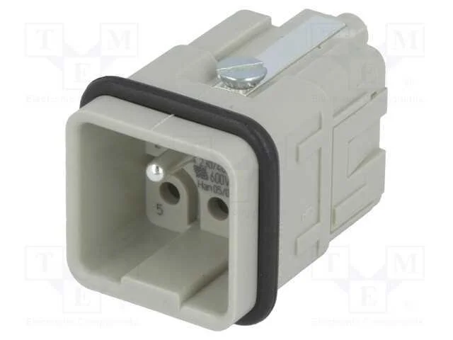 Conector: Hdc, Inserto de Contatos, Macho, Han Q, Pin: 6, 5+Pe, 400v