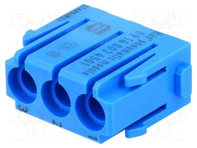 Conector: Pneum&aacute;ticos, M&oacute;dulo, Macho-F&eacute;mea, Han-Modular