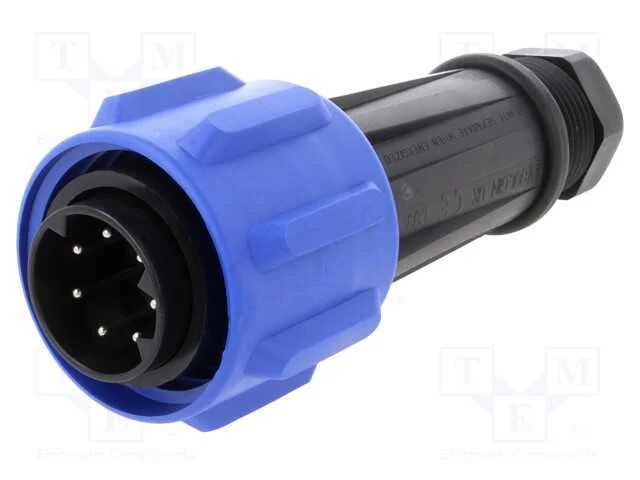 Conector: Redondos, Ficha, Macho, Pin: 7, Rosca Interna,Torcidos