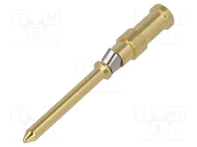 Contacto, Macho, Liga em Cobre, Niquelado,Dourado, 0,5mm2, Han D