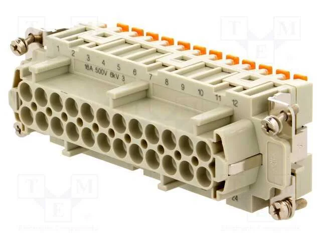 Conector: HDC, inserto de contatos, f&ecirc;mea, CSH, P.