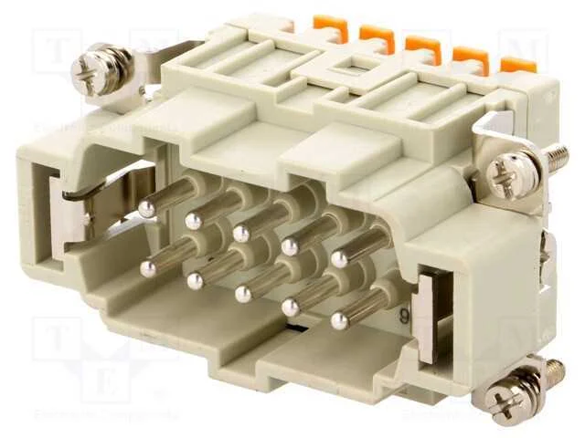 Conector: Hdc, Inserto de Contatos, Macho, Csh, Pin: 10, 10+Pe, 16a