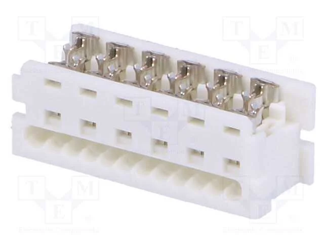 Ficha, Fio-Placa, F&ecirc;mea, Pin: 12, 1,27mm, Idc, para Fita, Picoflex