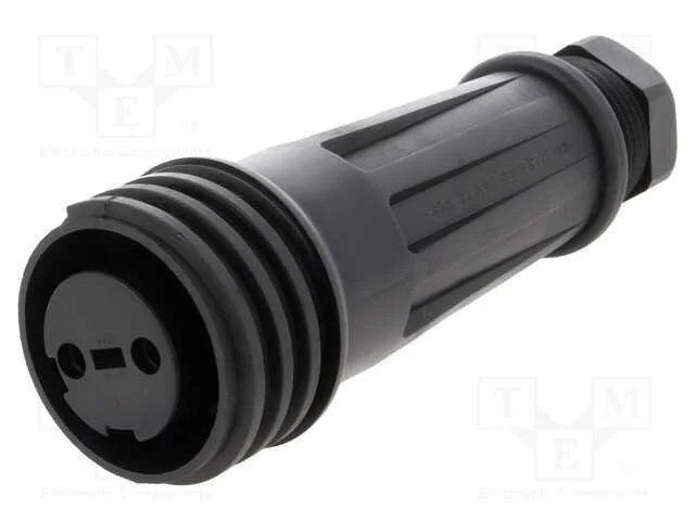 Conector: Redondos, Ficha, F&ecirc;mea, Pin: 2, Rosca Externa,Torcidos