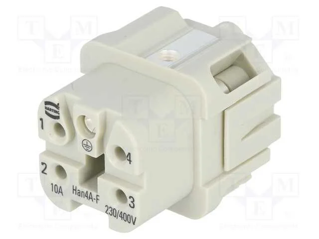 Conector: Hdc, Inserto de Contatos, F&ecirc;mea, Han A, Pin: 5, 4+Pe
