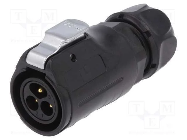Conector: Redondos, Ficha, Tamanho 20, 02, Macho, Pin: 3, com Trinco