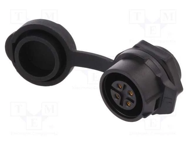 Conector: Redondos, Tomada, Tamanho 16, 02, F&ecirc;mea, Pin: 4, Ao Trinco