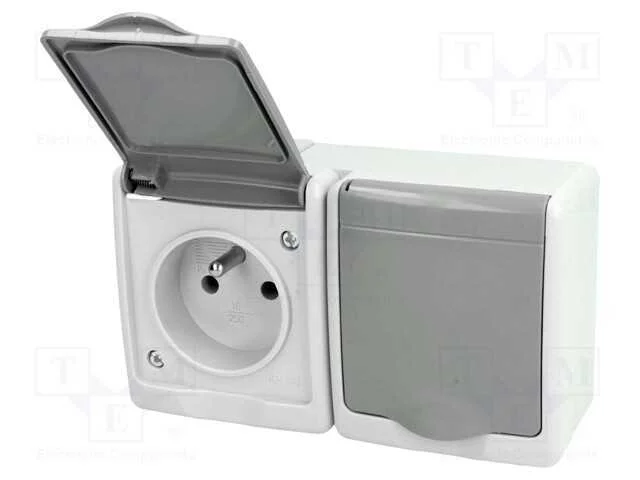 Conector: de alimenta&ccedil;&atilde;o, tomada, 2P+PE, 250VAC, .