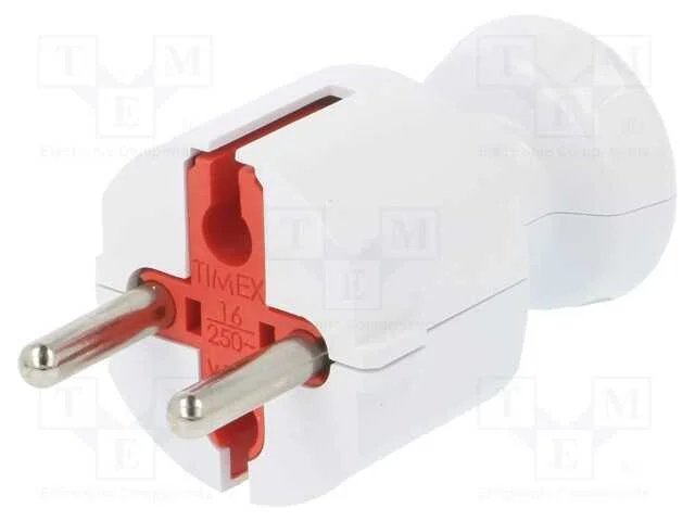 Conector: de Alimenta&ccedil;&atilde;o, Macho, Ficha, 2p, 250vac, 16a, Branca