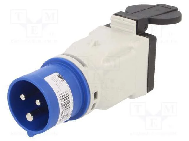 Conector: de Alimenta&ccedil;&atilde;o, Passo, Macho/F&ecirc;mea, 16a, 230vac, Ip44