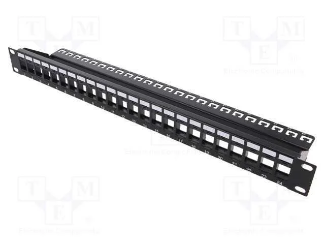 Patch Panel, Painel Patch, Keystone, Preta, N&uacute;mero de Portos: 24