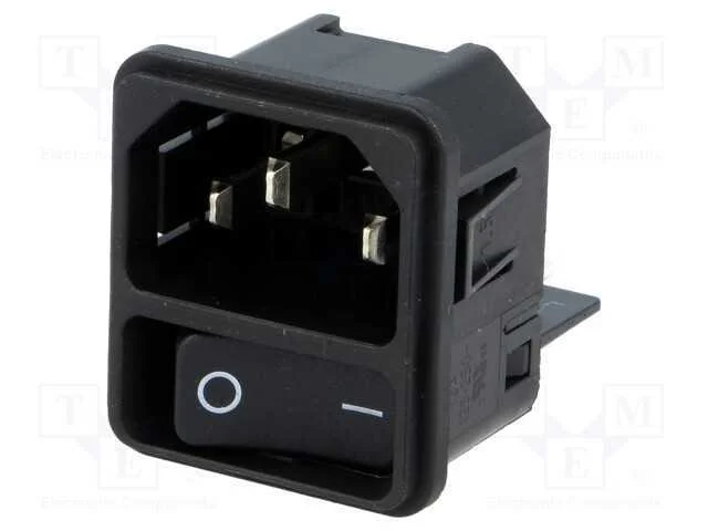Conector: de alimenta&ccedil;&atilde;o, tomada, macho, 12A, 250.