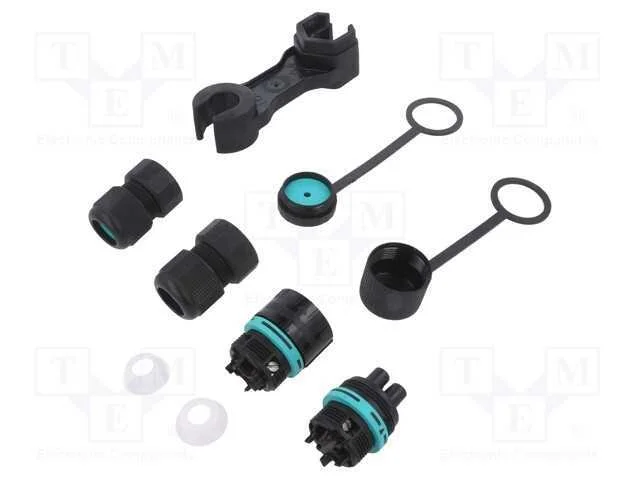 Conector: de Alimenta&ccedil;&atilde;o, Terminal Parafusado, Macho + F&ecirc;mea