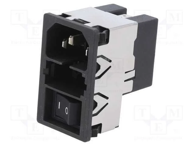 Conector: de alimenta&ccedil;&atilde;o, tomada, macho, 4A, 250V.