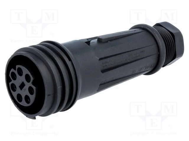 Conector: Redondos, Ficha, F&ecirc;mea, Pin: 7, Rosca Externa,Torcidos