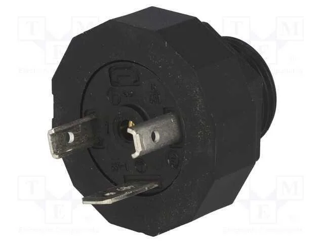 Conector: de V&aacute;lvulas, Tomada, Formato A, 18mm, Macho, Pin: 3, 16a