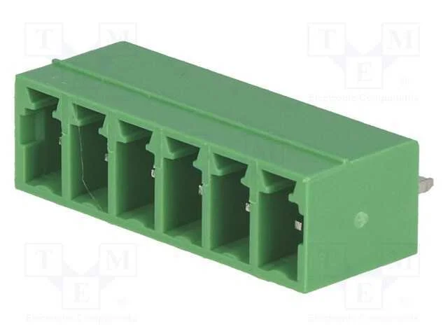 Bloco Terminal Separ&aacute;vel, 3,81mm, Faixas: 6, Simples, Tomada, Tht