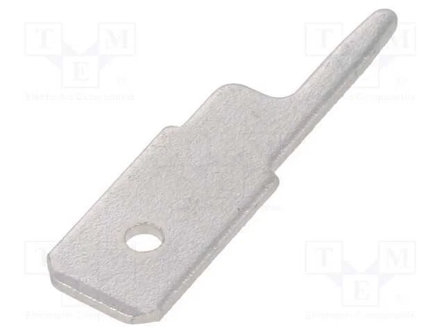 Conetor: plano, 6,3mm, 0,8mm, f&ecirc;mea, THT, a&ccedil;o, es.
