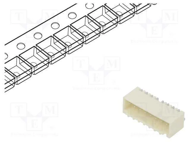 Conector: Fio-Placa, Pico-Spox, Pin: 8, Smt, Horizontais, Tomada