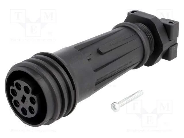 Conector: Redondos, Ficha, F&ecirc;mea, Pin: 7, Rosca Externa,Torcidos