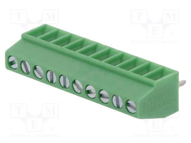 PCB bloco terminal, angulares 90, 2,54mm, faixas:.