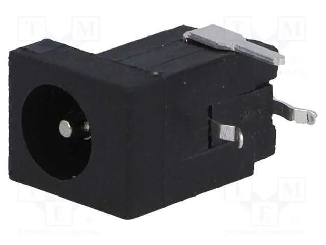 Tomada, de Alimenta&ccedil;&atilde;o Dc, Macho, 5,5/2,1&divide;2,5mm, Tht, Preta, 5a