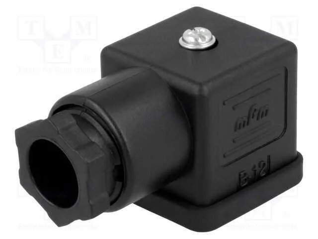 Conector: de v&aacute;lvulas, ficha, formato A, 18mm, f&ecirc;.
