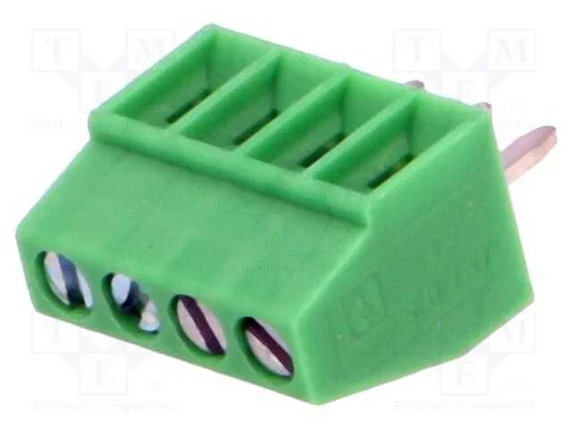 PCB bloco terminal, angulares 90, 2,54mm, faixas:.
