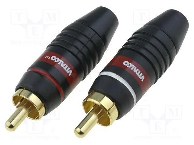 Ficha, RCA, macho, simples, solda, com cabo, 6mm,.