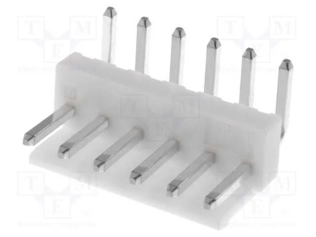 Tomada, Fio-Placa, Macho, Vh, 3,96mm, Pin: 6, Tht, 250v, 10a, -25&divide;85c