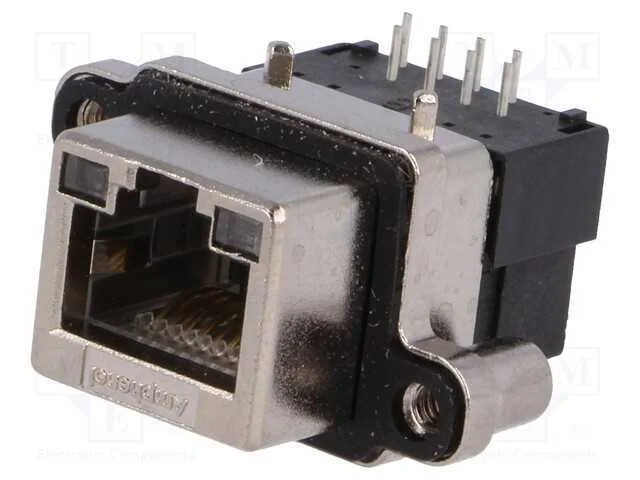 Tomada, Rj45, Ul94v-0, Ip67, para Painel, Tht, Angulares 90