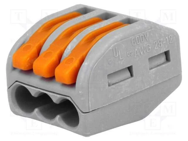 Conector r&aacute;pido, 222, aperto de molas, 0,08&divide;2,5mm.