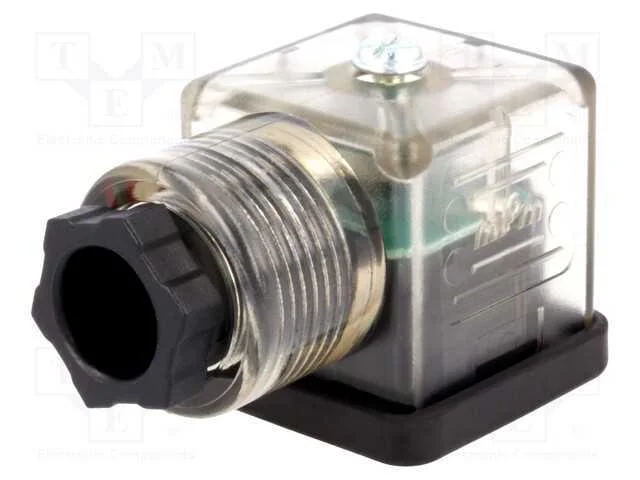Conector: de v&aacute;lvulas, ficha, formato A, 18mm, f&ecirc;.