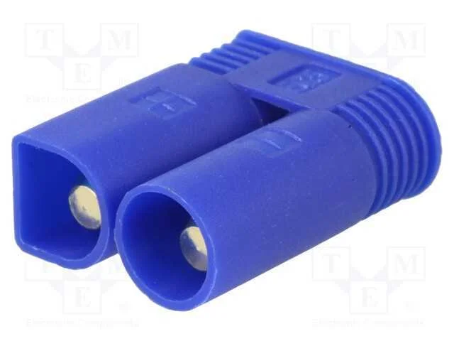 Ficha, de Alimenta&ccedil;&atilde;o Dc, Ec5, Macho, Pin: 2, com Cabo, Solda, Azul