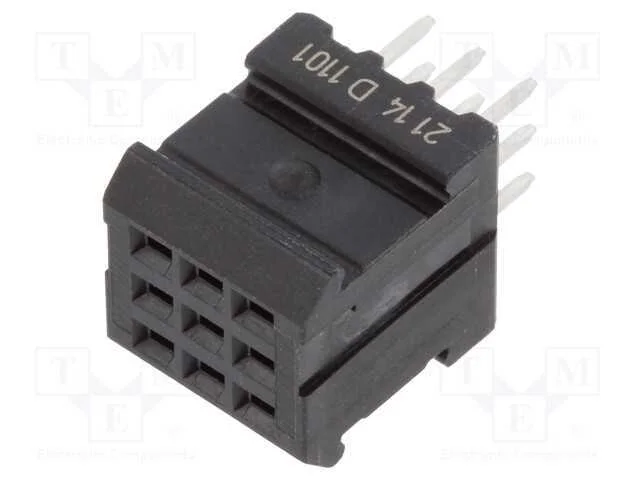 Conector: Placa-Placa, F&ecirc;mea, Pin: 9, Har-Modular, Tht, Simples
