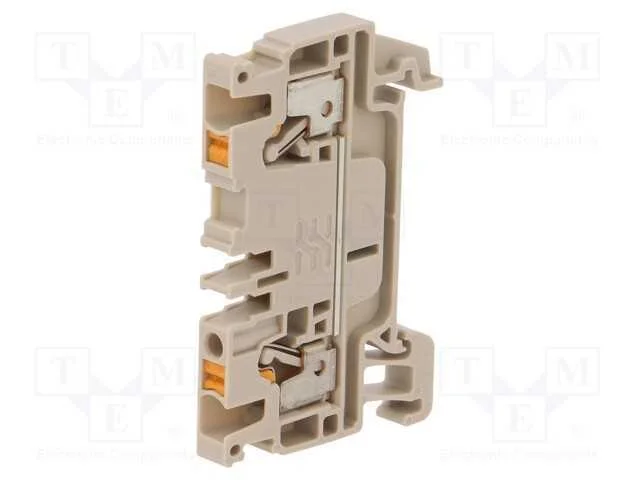 Conector: de Carril, 2,5mm2, Faixas: 1, Bra&ccedil;adeiras: 2, Bege, Wemid