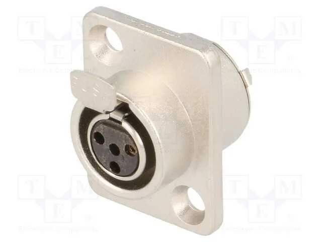 Tomada, Xlr Mini, F&ecirc;mea, Pin: 4, Solda, 5a, 0,5mm2