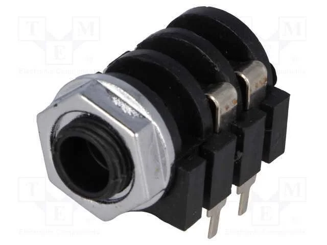 Tomada, Jack 6,3mm, f&ecirc;mea, mono,altas, faixas: 2,.