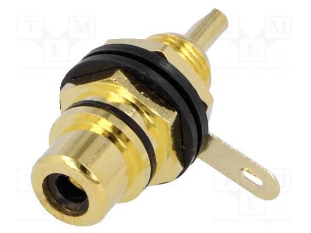 Tomada, Rca, F&ecirc;mea, Isoladas, Dourado, para Painel
