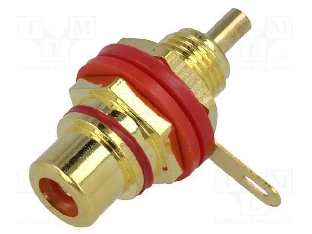 Tomada, Rca, F&ecirc;mea, Isoladas, Dourado, para Painel